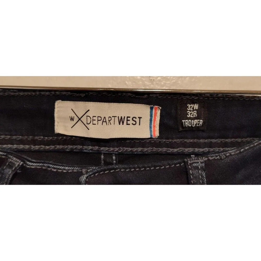 DepartWest Trooper Men Dark Blue Jeans Size 32W/32R Denim Straight leg Low rise